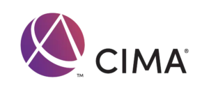 CIMA (angl. Chartered Institute of Management Accountants) logotipas.