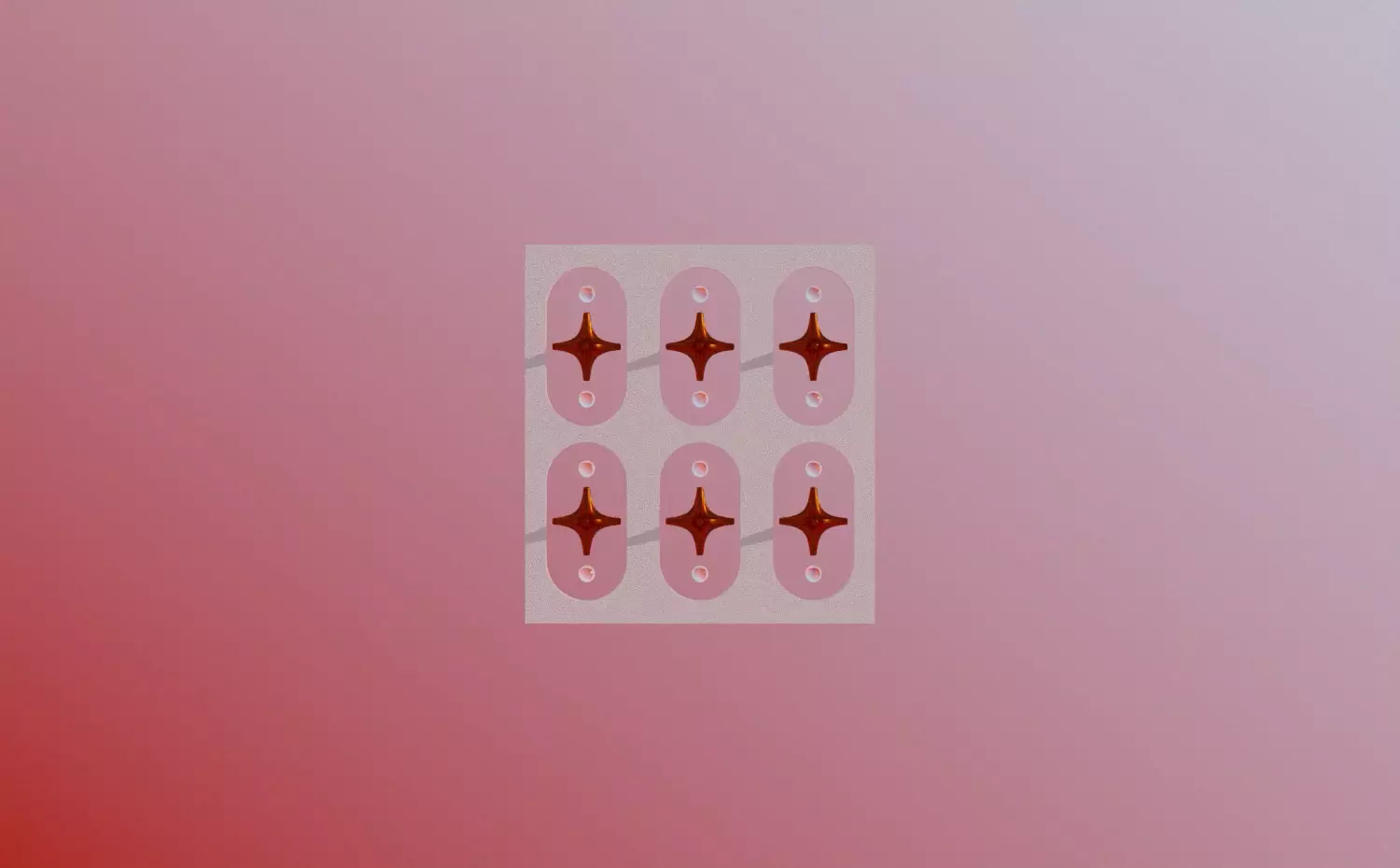 Abstraktus raudonų kryželių ir figūrų masyvas ant balto paviršiaus judančioje 3D erdvėje – šiuolaikinė chemijos inžinerijos procesų modeliavimo, biotechnologijų ir pramoninės chemijos inovacijų vizualizacija Chemijos inžinerijos doktorantūros programoje Kauno technologijos universitete