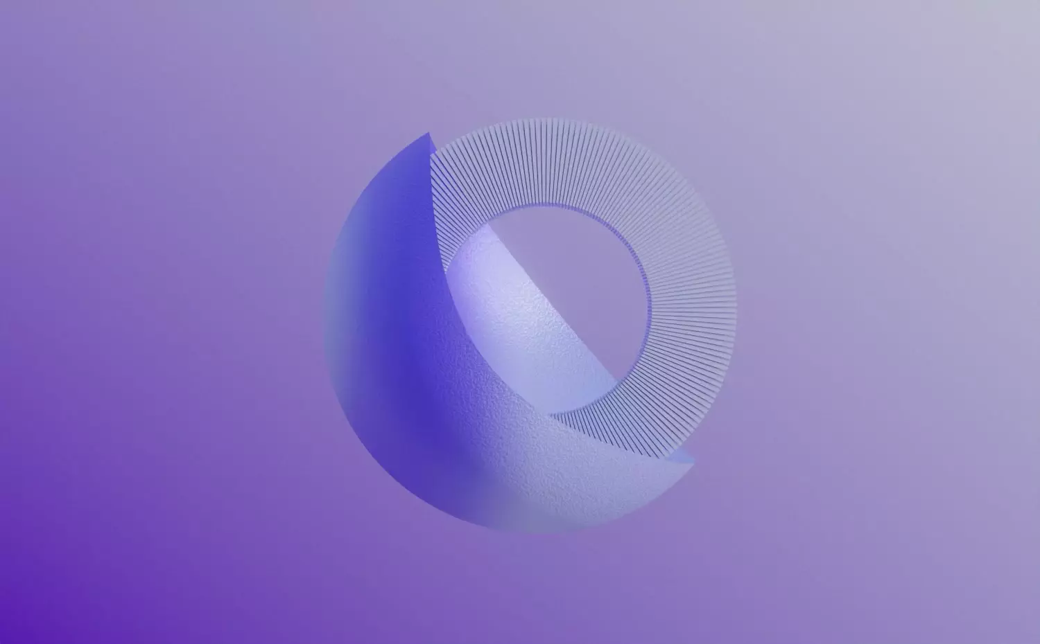 Modernus animuotas vizualas, reprezentuojantis Kauno technologijos universiteto magistrantūros studijų programą „Pažangiosios medžiagos inžinerijai“. Violetinė 3D geometrinė struktūra lėtai sukasi erdvėje, primindama pažangių medžiagų molekulines bei inžinerinio panaudojimo galimybes.