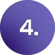 Skaičius &bdquo;4&ldquo; violetiniame rate. Rodoma ketvirta nauda &ndash; galimybė gauti papildomus 0,3 balo konkursiniam rezultatui.