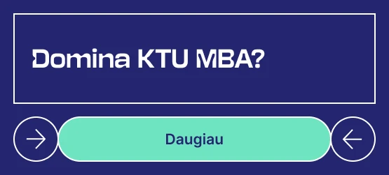 Domina KTU MBA studijos? Užsiregistruokite asmeninei konsultacijai.